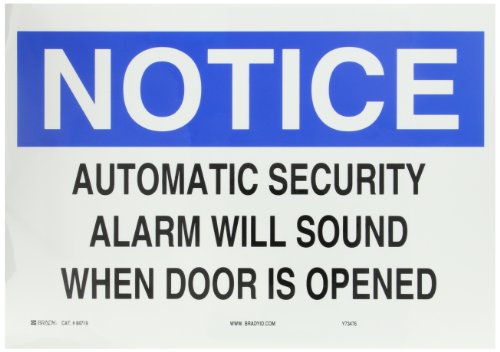 Signalétique de sécurité adhésive en polyester Brady 84719 avec texte anglais
