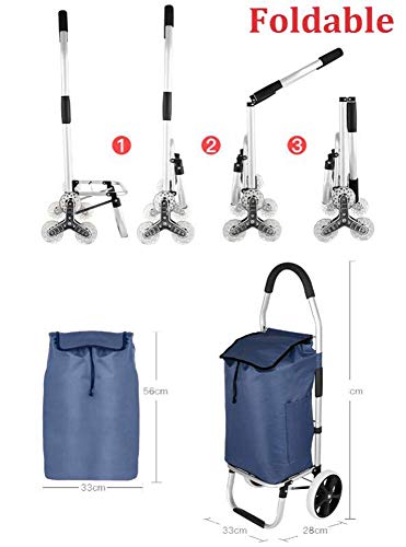 Einkaufstrolley Faltbarer Einkaufswagen Massiv mit wasserdichter Tasche 50L Große Kapazität Multifunktionaler… – Bild 7