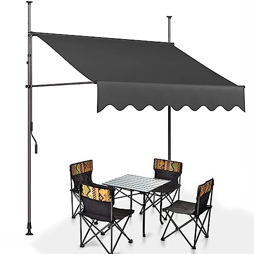Store banne rétractable 250 cm sans perçage pour balcon et extérieur étanche - 8
