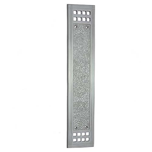 Adonai Hardware Hammered Decorative Brass Push Plate - Satin Nickel