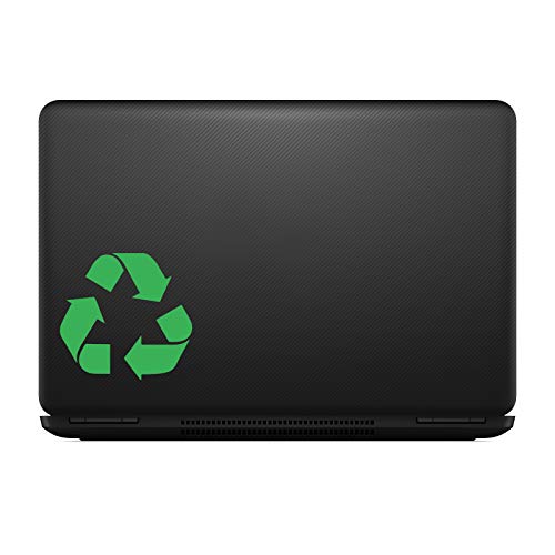 Sticker recyclage logo vert pour notebook pc portable et auto 3" - 3