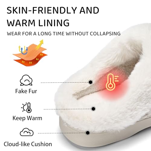 Image of WateLves Girls Slippers Memory Foam Toddler Kids Comfort Wool-Like Plush Fleece Lined House Shoes for Indoor & Outdoor