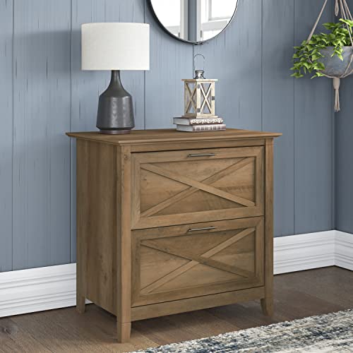 Bush Key West 2 Drawer Lateral File Cabinet, Reclaimed Pine #TOP1