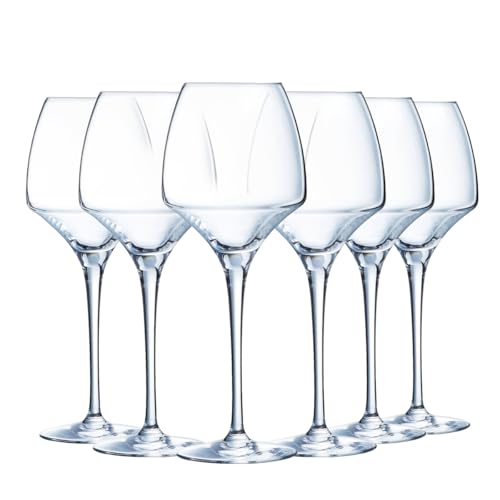 Chef & Sommelier Collection Open Up - 6 bicchieri da vino da 40 cl in cristallino Universal moderni ed eleganti, made in France confezione rinforzata