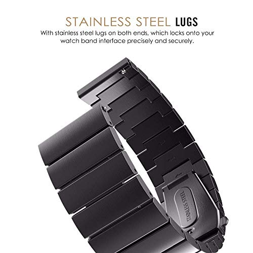 Correa de reloj de 22mm de acero inoxidable para pulsera inteligente Samsung Gear S3 2