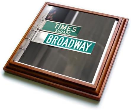 Miniatura 2 de 3dRose Times Square Broadway Salvamanteles con azulejos de cerámica, 8 x 8 pulgadas, natural