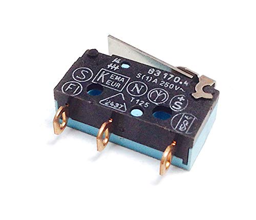 Microswitch con leva contatti a saldare 1(C) 2(NC)...