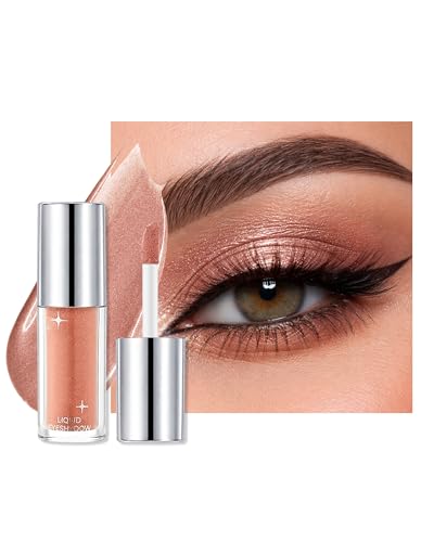 Erinde Matte Liquid Eyeshadow, Long Lasting Waterproof Liquid Eye Shadow Makeup, Velvet Matte Cream Eyeshadow, Smudge Proof Neutral Nude Single Color Eye Makeup for Daily Wear Party and Professional 05#