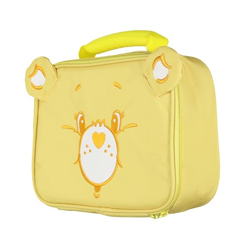 Mad Engine Care Bears Lunch Box Funshine Bear Embroidered Face Insulated Tote Bag with 3D Ears 10"