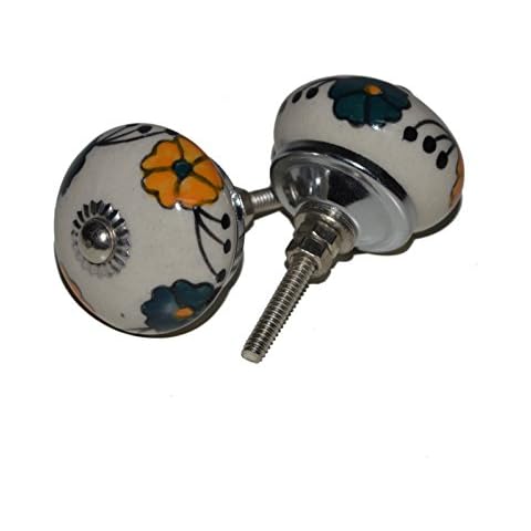 Poignée en porcelaine Indisch 57, bleu Cover