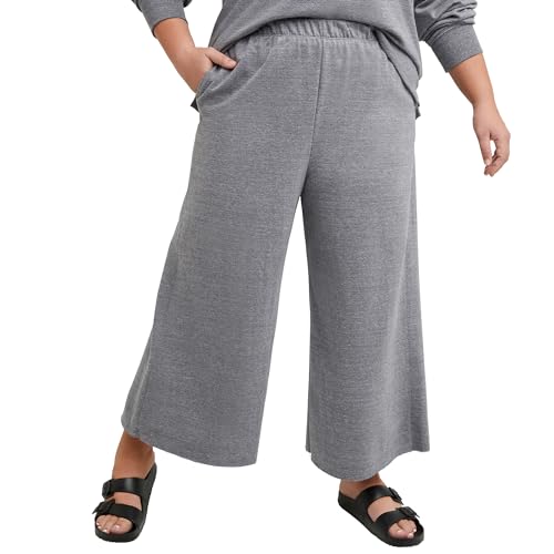 Pantalon court à jambes larges Hanes en éponge léger et rétro taille 25 pour femme