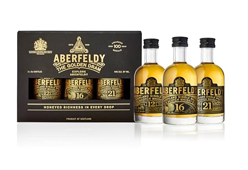 Aberfeldy Highland Scotch Single Malt Whisky Coffret Dégustation, 12, 16