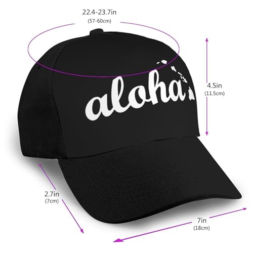 Aloha Hawaiian Islands Bonnets Curved Brim Mesh Baseball Cap Casual Sun Hat Unisex2