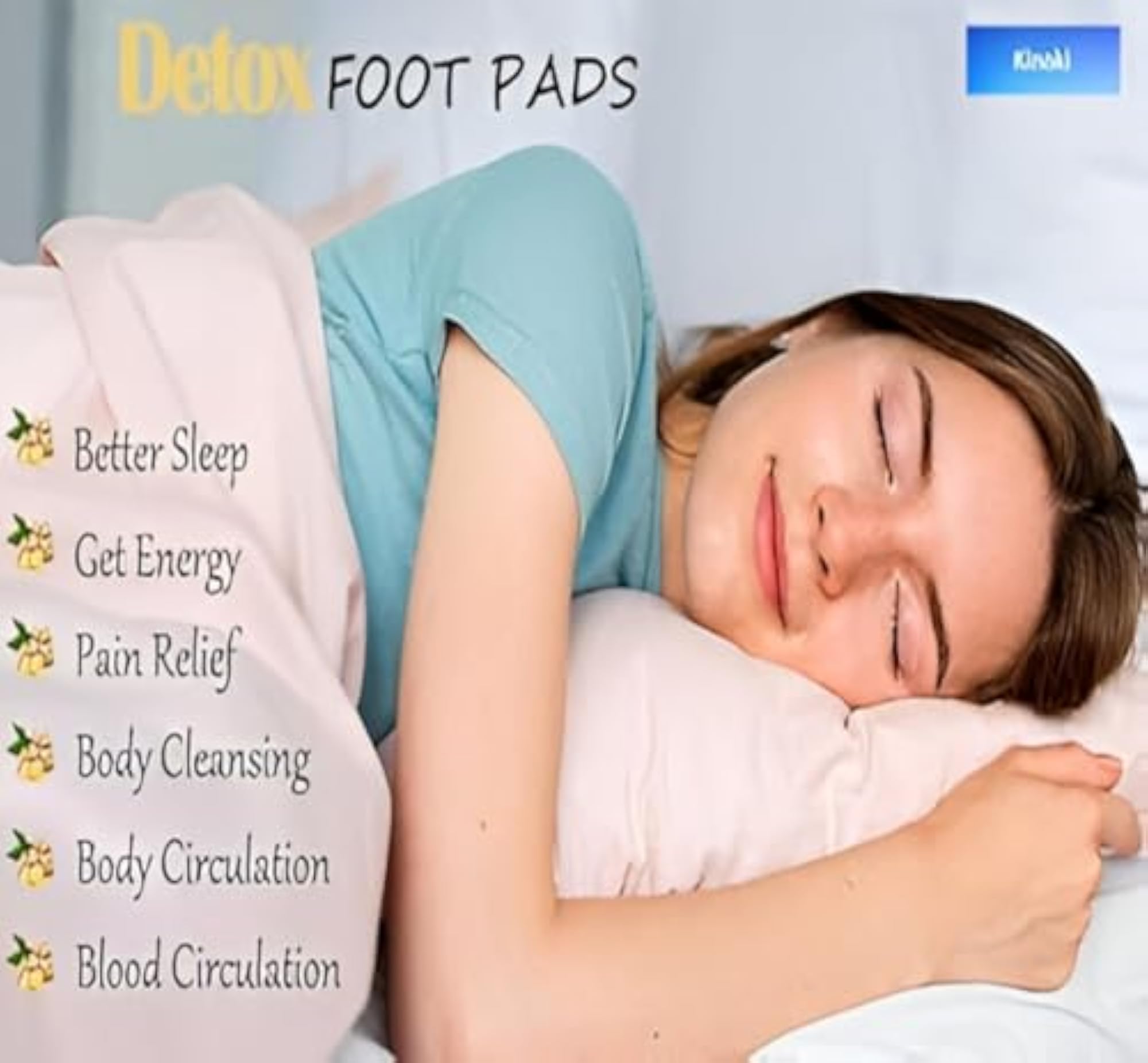 Kinoki Organic Foot Detox Pads, Toxin Removal Patches for Overnight Cleansing
