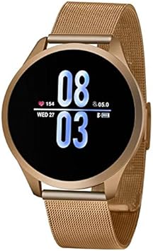 smartwatch feminino rose redondo