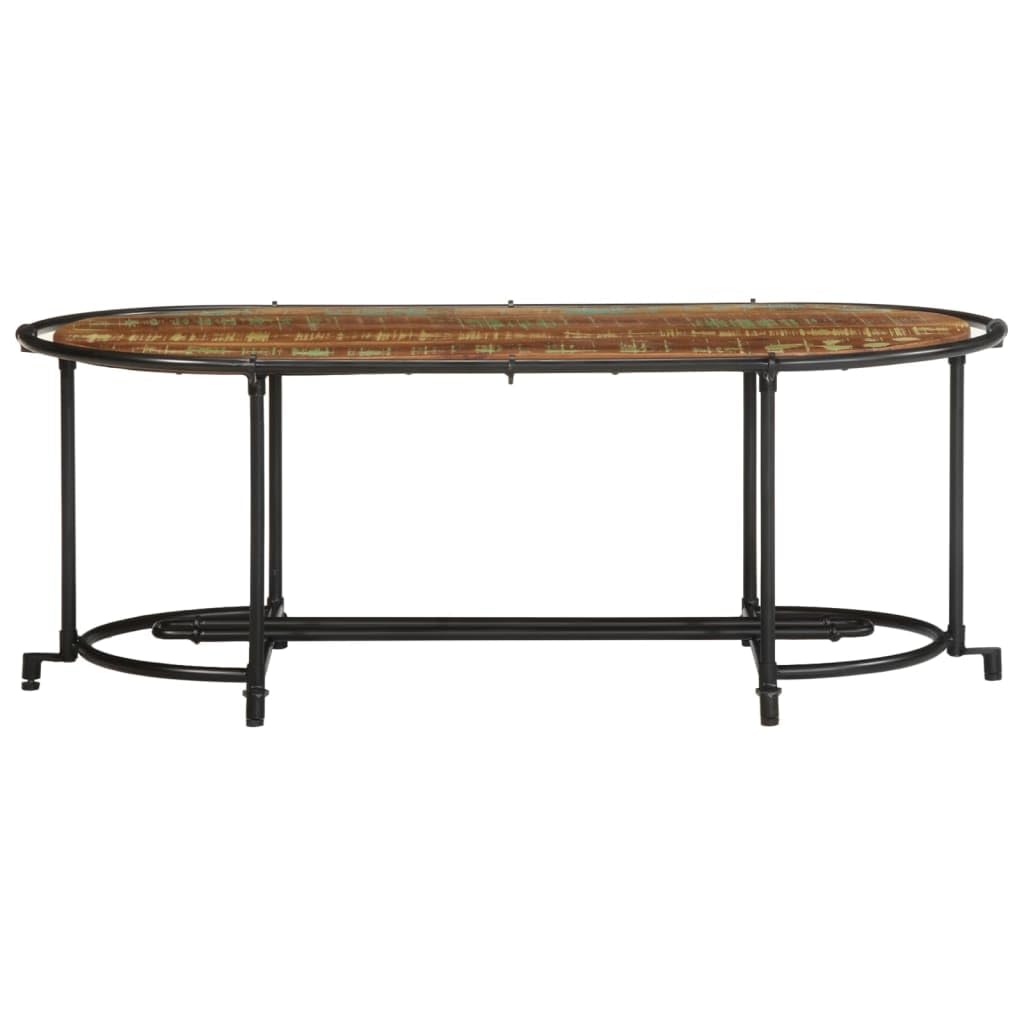 Homgoday Tavolino da caffè 110 x 55 x 40 cm, in legno massiccio recuperato, tavolino da tè, per soggiorno, sala ricevimenti per ospiti, ufficio e corridoio