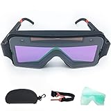 Welding Goggles Auto Darkening,Solar Welding Glasses Mask Helmet, Welder Safety Eye Protection PC Glasses for TIG MIG MMA Plasma
