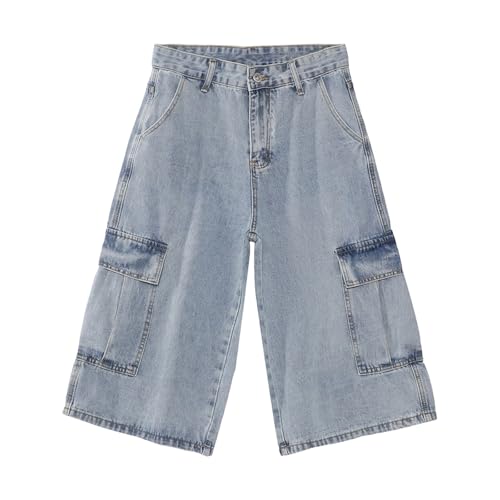 Pantalones vaqueros informales corte holgado tipo pirata retro Y2K