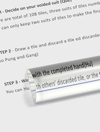 Regla Lectora Mahjong con Aumento y Guía Línea 2 Piezas miniatura 2