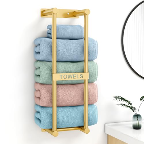 STWWO Toallero de Baño Dorado 56cm Toallero
