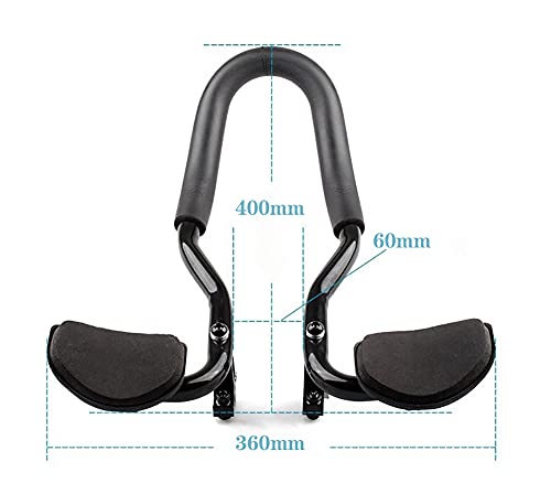 Manubrio di riposo della bicicletta, Manubrio di riposo della bicicletta in lega di alluminio, Manubrio del bracciolo della bicicletta Aero Bar, per Triathlon e Time Trial Bike Moutain Bike Road Bike