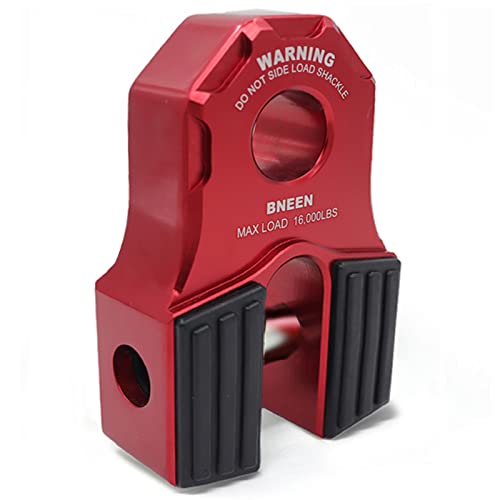 Bneen Winch Shackle, Winch Shackle Mount With Iron Pin & Rubber Guard, Winch Hook Universal Fit For Pickup Trucks Atv Utv Suv (Red) #TOP4