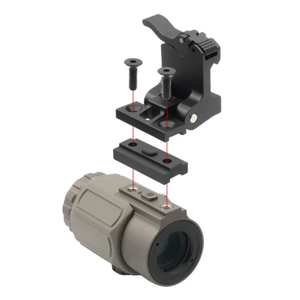 G43 Micro Loupe 3X Loupe 3X avec interrupteur latéral Quick détachable QD Mount pour la chasse
