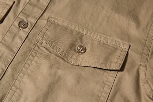 Image of Tronjori Boys Short Sleeve Button Down Casual Woven Shirt Two Pockets