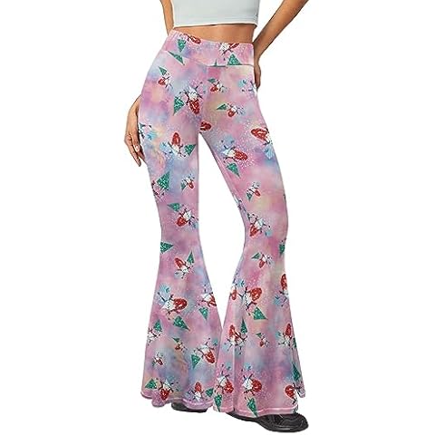 Micoklinlin Women's Colourful Flared Yoga Trousers Cover