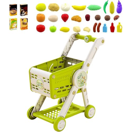 Cesta de Compras para niños pequeños – de supermercado para Jugar, Juego de rol Educativo, Juguete de Aprendizaje Colorido | Edad 1 2 3 años bebé casa de