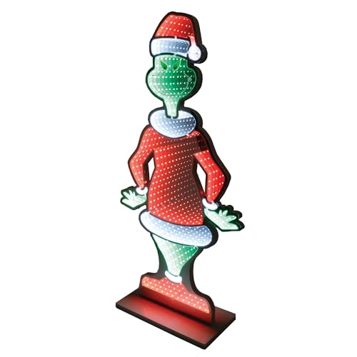 Department 56 Dr. Seuss Grinch Standing Infinity Mirror Lit Figurine 24 Inch Multicolor