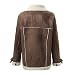 Overdose Chaqueta De Invierno Nueva Faux Suede Warm Jacket Zipper Up Escudo...