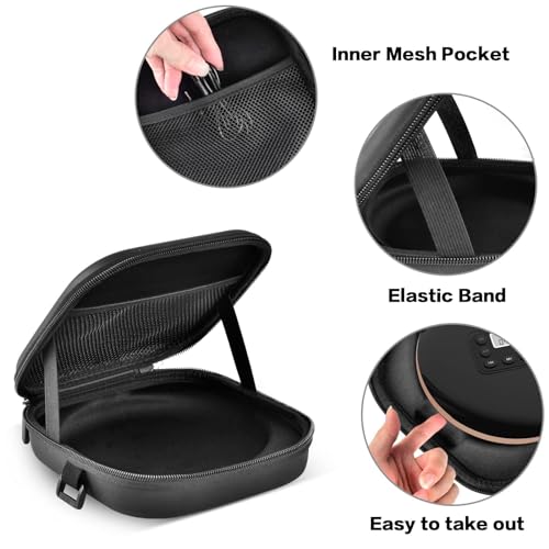 ANKHOH Portable CD Player Case, Travel Carrying Holder Case for Walkman Discman with CD Earphone&Cable Accessories Storage, Compatible with Deluxe/HOTT/Gueray/GPX, Case Only - Thumbnail 3