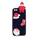Produktbild iPhone 5 Hülle, Iphone 5S Hülle Silikon, SE Hülle Case, SpiritSun Handyhülle Iphone5/5s/SE Etui Protective Case Cover TPU Silikon Softcae Fall Backcover Case Handy Schutzhülle Slimcase Motiv Weihnachten Design für Iphone5/5s/SE (4.0 Zoll)-Schwarzes Weihnachten