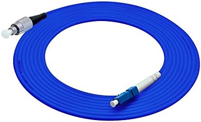 50M LC to ST Indoor Armored Simplex 9/125 SM Fiber Optic Cable Jumper Optical Patch Cord Singlemode 50Meters 160ft LC-ST