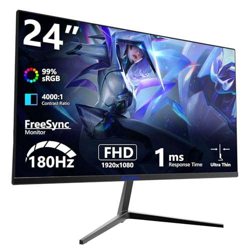 24 inch gaming monitor with 180Hz FHD 1080p