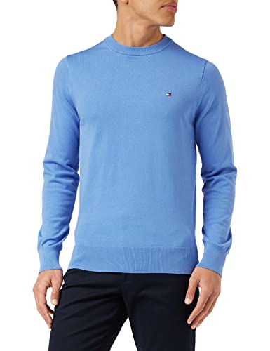 Tommy Hilfiger 1985 Essential TH Flex Sweatshirt Suéter, Sky Cloud, S para Hombre