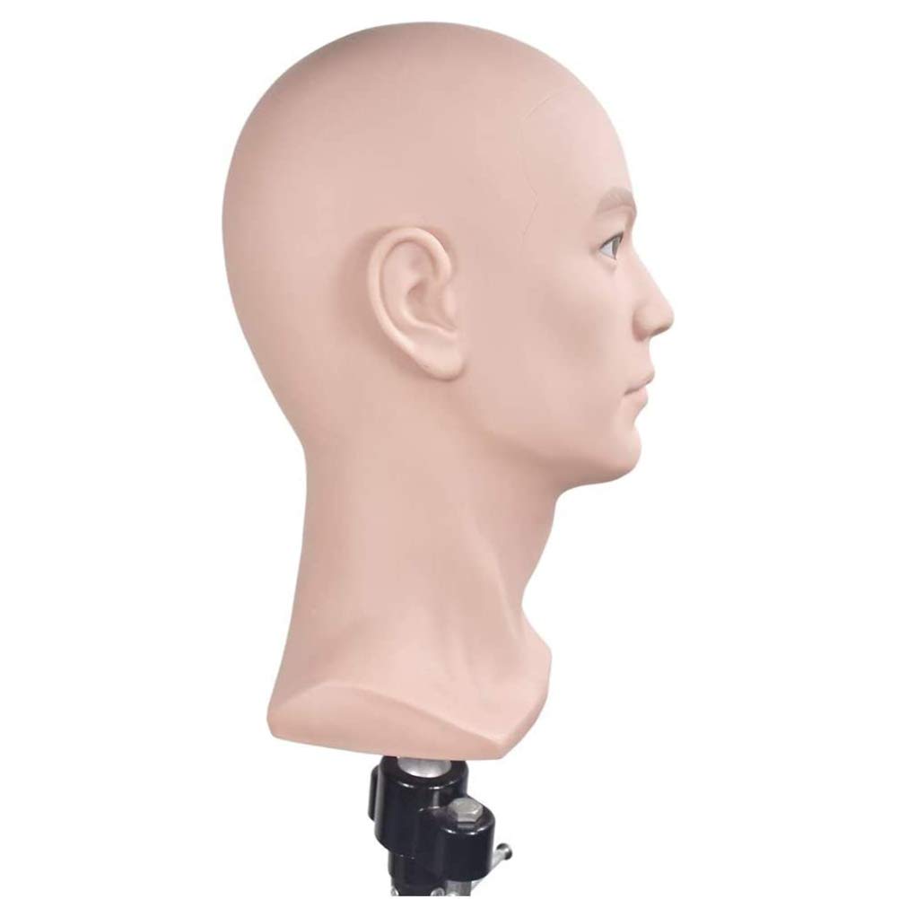 Testa calva manichino formazione cosmesi professionale creazione esposizione parrucche morsetto