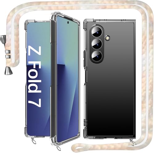 Coque Galaxy Z Fold 7 avec sangle réglable pour garder les mains libres en voyage