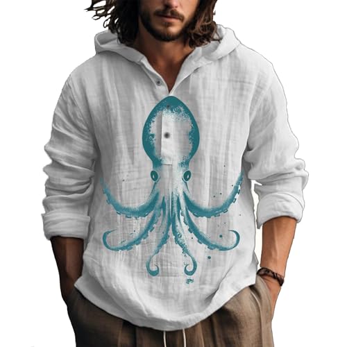 Hoodies For Men Graphic Long Sleeve Half Button Casual Big And Tall Lightweight Quick Dry Gym Hooded Sweatshirts