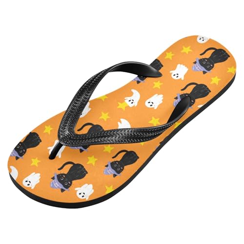 Burbuja Cute Black Cats Flip Flops for Women Men, Soft Thong Sandals Rubber Slippers for Pool Beach Essentials2