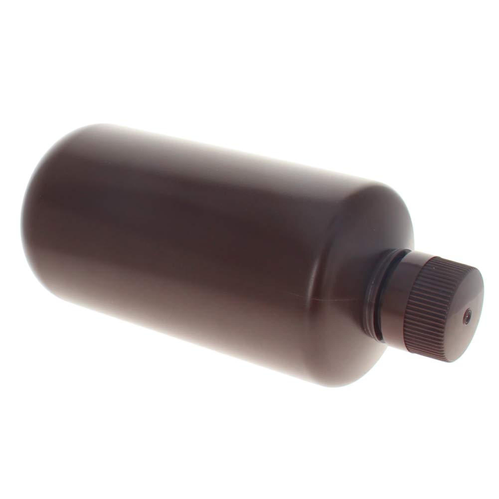Othmro Plastic Lab Chemical Reagent Bottle 1000ml Small Mouth Sample Sealing Liquid Storage Container Brown 2pcs : Beauty & Personal Care