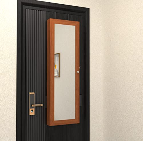 Yabey Wall Mount And Over The Door Jewelry Cabinet Mirrored Furniture Jewelry Box Mirror Cabinet Boxes For Jewelry Length(Inch)14.57Width(Inch)3.74Height(Inch)47.24Weight(Pound)24.25 #TOP2