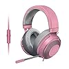 YYZLG Gaming Headset Lichtgewicht Aluminium Frame-Intrekbare Noise Cancelling Microfoon, Roze Crystal Mercury
