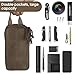 Multipurpose EDC Pouch Pen Case, Waxed Canvas EDC Bag, Small Tool Bag Pen Pouch, Water Resistant EDC Pocket Organizer, Mini Canvas Pouch for Motorcycle, Bike, EDC, Pen, Pencil, Travel (Brown)