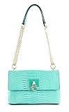 Mit dieser GUESS Tasche sind Sie in Ihrer Freizeit und fÃ¼r das nÃ¤chste Event perfekt ausgestattet. Die auffÃ¤llige Schlangenlederoptik und die modische Farbe der UmhÃ¤ngetasche peppen jeden Look auf und ermÃglichen einen Auftritt der in Erinnerung bleibt. MaÃŸe: 25 x 17 x 8 cm
