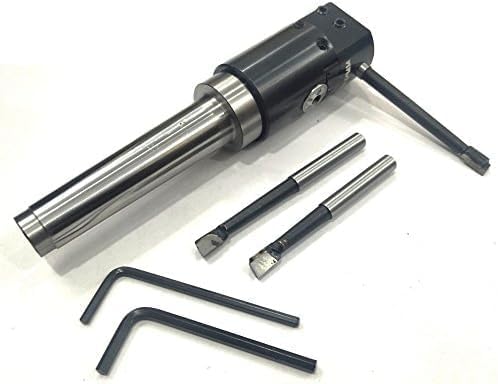 MachEl High Precision 30 mm Micro Boring Head & MT2 shank- M10 x 1.5 TPI+3 boring bars