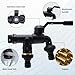 Antrader Black Double Taps Water Faucet,1/2