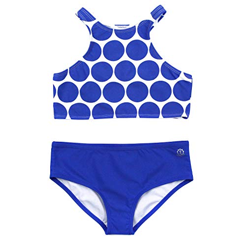 Image of SwimZip Girls' Halter Top and Bikini Bottom 2 Piece Set UPF 50+ Sun Protection