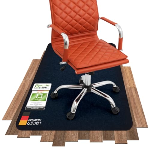 COSYLAND Bodenschutzmatte Bürostuhl 90×120cm – Schreibtischstuhl Unterlage – Bürostuhl Unterlage – Stuhlunterlage – Bodenschutzmatte Teppich – Fußbodenschutz Matte – Bürostuhlunterlage (Marineblau)